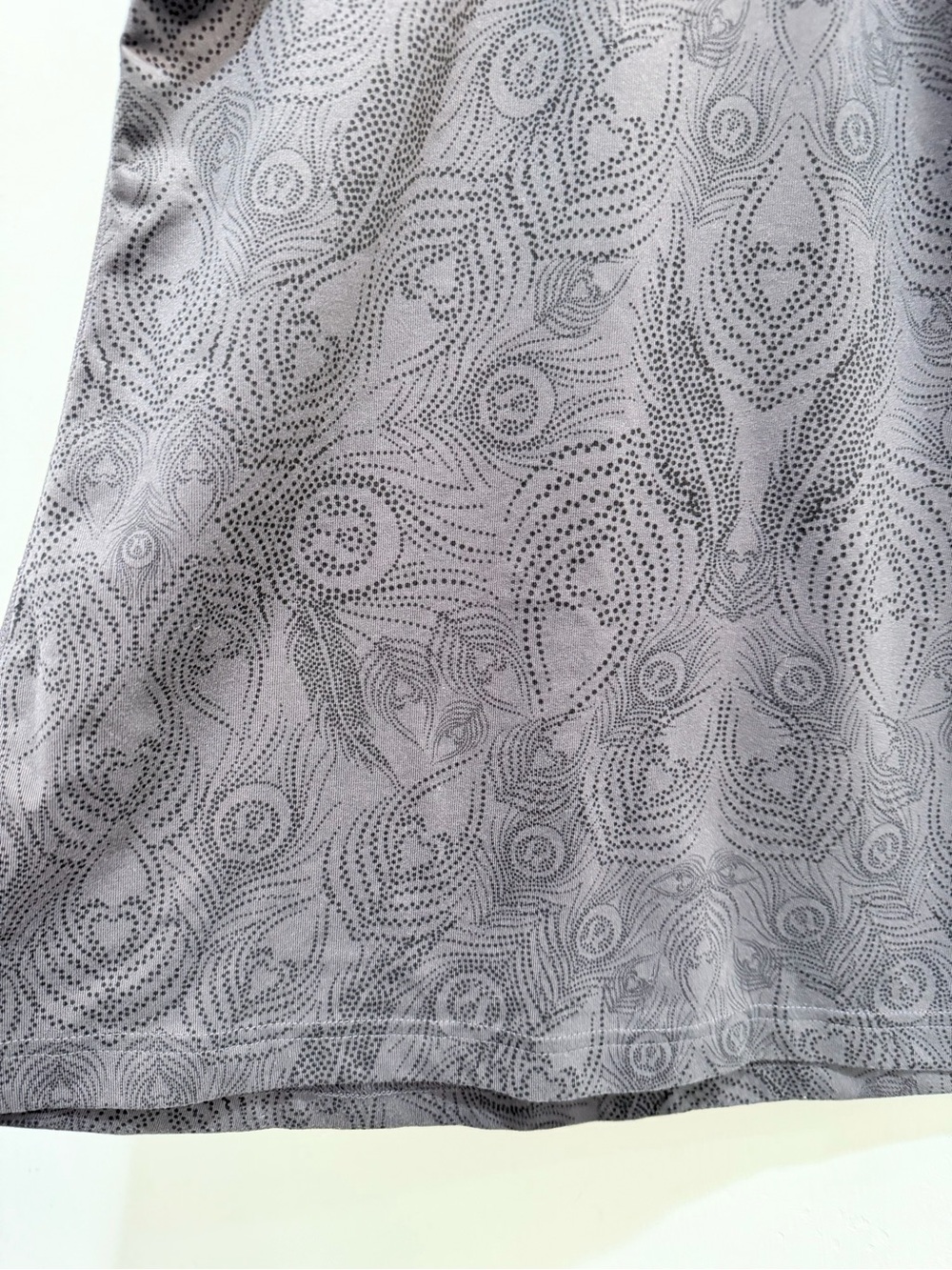 Lululemon Cool Racerback Tank Top Peacock Feather Dot Black Gray Size 6 - Picture 4 of 11